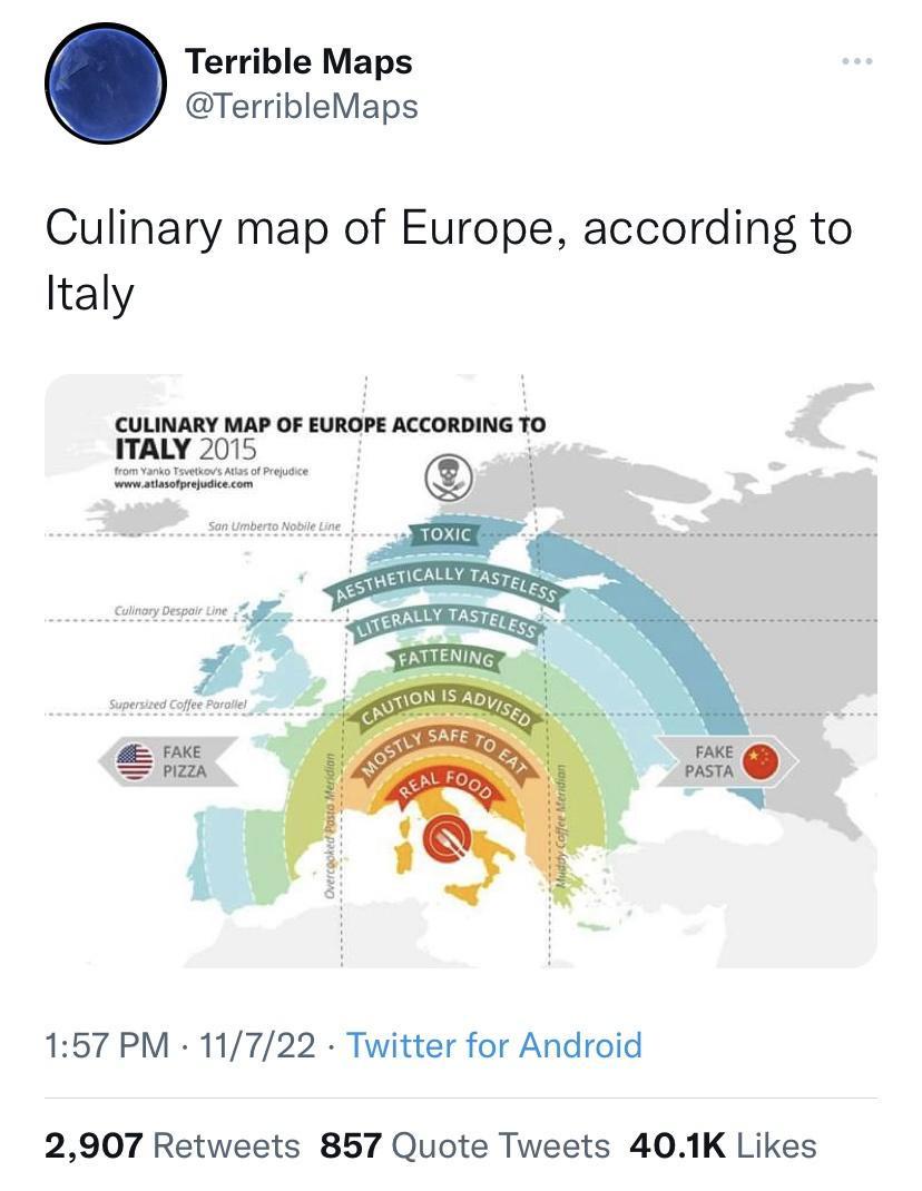 Italy Food Map