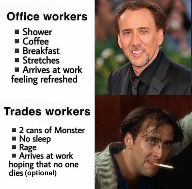 Office Workers Trades Workers